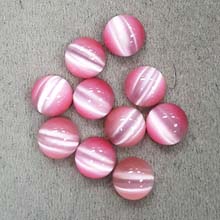 10MM ROUND CABOCHON CATS EYE PINK (10PCS )